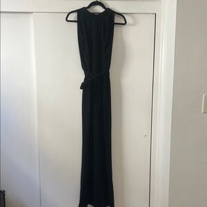 Zara Elegant Black Sleeveless Open Back Pant Romper Small